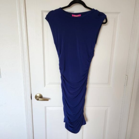 Catherine Malandrino Blue Ruched Dress - Picture 3 of 5